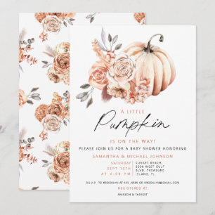 A Little Pumpkin Is on the Way Baby Shower Invitation