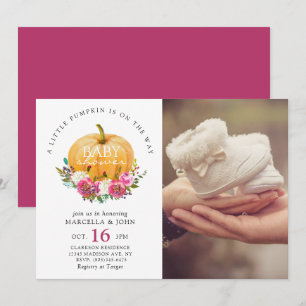 A Little Pumpkin is On the Way Baby Shower Invitation