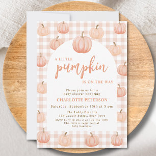 A Little Pumpkin Is On The Way Baby Shower Invitation