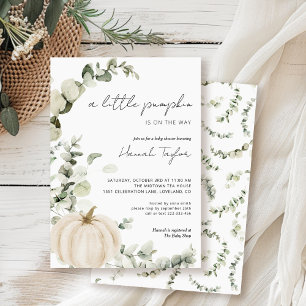 A Little Pumpkin is on the Way Baby Shower Invitation