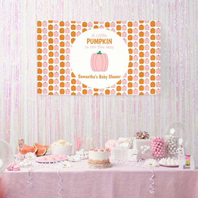 A Little Pumpkin Is On The Way Banner (Party)