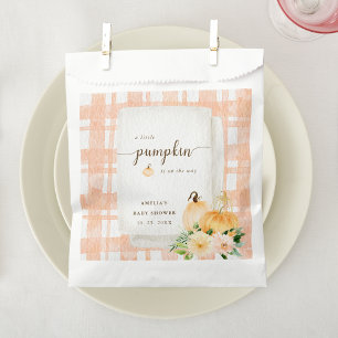 A Little Pumpkin Is On The Way Cute Baby Shower Favour Bag