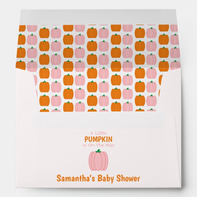 A Little Pumpkin Is On The Way Envelope (Back (Bottom))