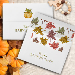A Little Pumpkin Is On The Way Fall Baby Shower  Envelope