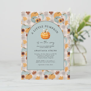 A Little Pumpkin is on the way Fall Baby Shower  Invitation