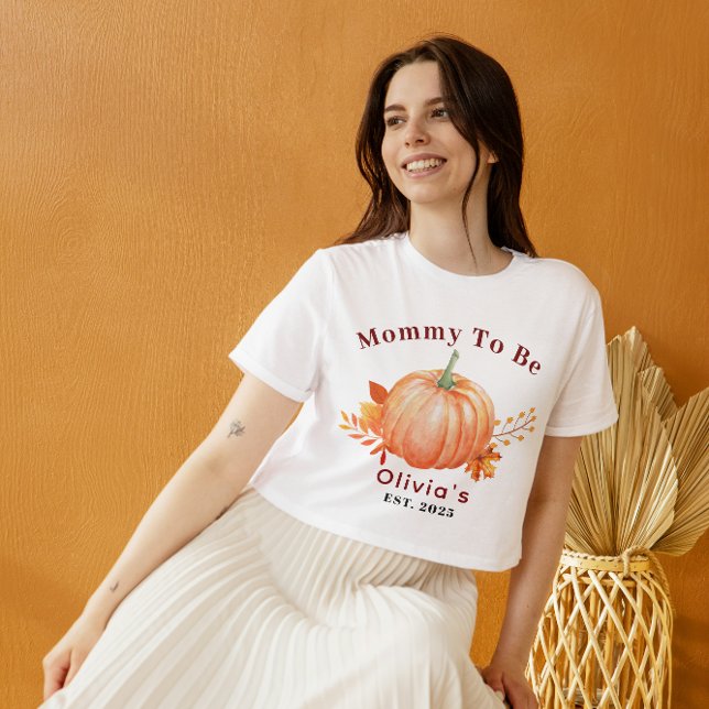  a Little Pumpkin Is on The Way Fall Mommy To Be  T-Shirt (a Little Pumpkin Is on The Way Fall Baby Shower mommy to be gifts ideas)
