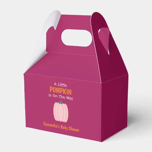 A Little Pumpkin Is On The Way Favor Box (Front Side)
