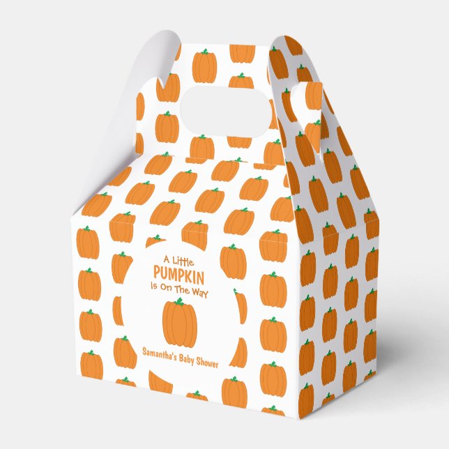 A Little Pumpkin Is On The Way Favor Box (Front Side)