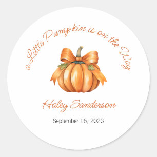 A Little Pumpkin is on the Way Labels, Stickers