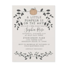 A little pumpkin is on the way neutral baby shower