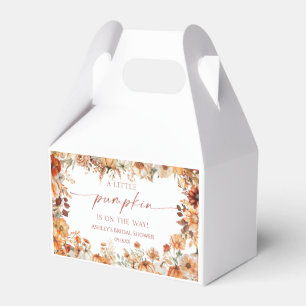 A Little Pumpkin Rustic Floral Baby Shower Favor Box