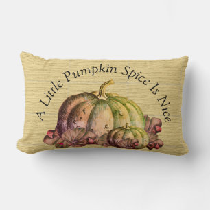 A Little Pumpkin Spice is Nice"  Fall  Colour deco Lumbar Pillow