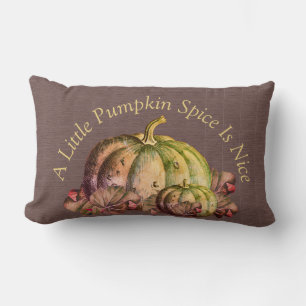 A Little Pumpkin Spice is Nice"  Fall  Colour deco Lumbar Pillow