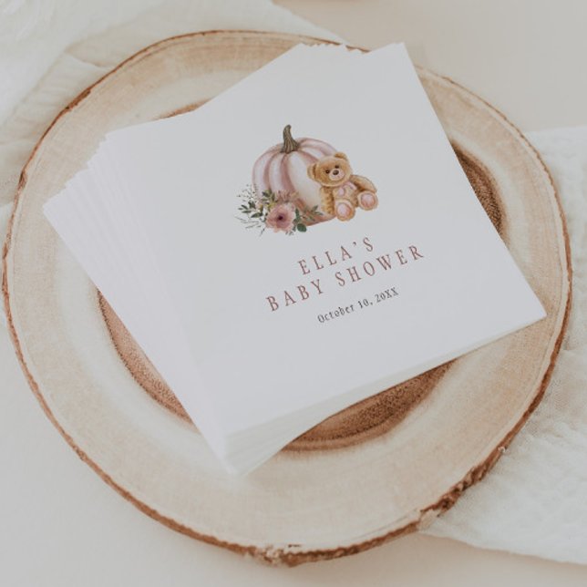 A Little Pumpkin Teddy Bear Napkin (Creator Uploaded)