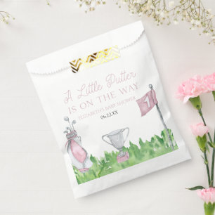 A Little Putter Pink Golf Baby Shower Favour Bag
