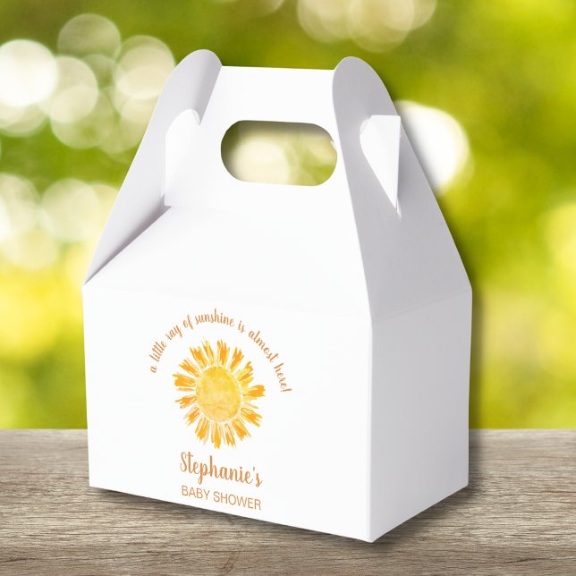 A Little Ray Of Sunshine Baby Shower  Favor Box (Creator Uploaded)
