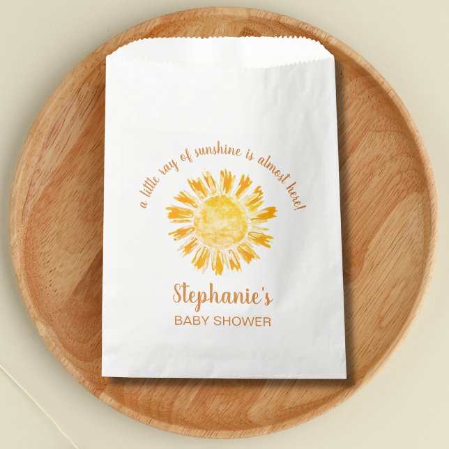 A Little Ray Of Sunshine Baby Shower  Favour Bag (Creator Uploaded)