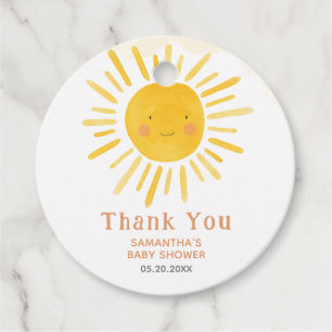 A Little Ray of Sunshine Baby Shower Favour Tags