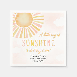 A Little Ray of Sunshine Baby Shower Napkin