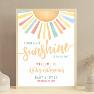 A Little Ray Of Sunshine Baby Shower Welcome Sign