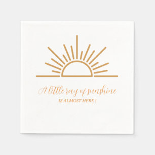 A Little Ray of Sunshine Boho Baby Shower  Napkin