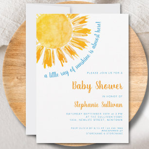 A Little Ray of Sunshine Boy's Baby Shower Invitation