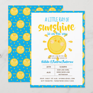 A Little Ray Of SUNSHINE is on the way - Blue Invitation