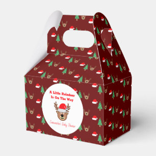 A Little Reindeer Is On The Way Favor Box