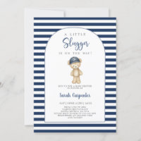 A Little Slugger Baseball Baby Shower Boy