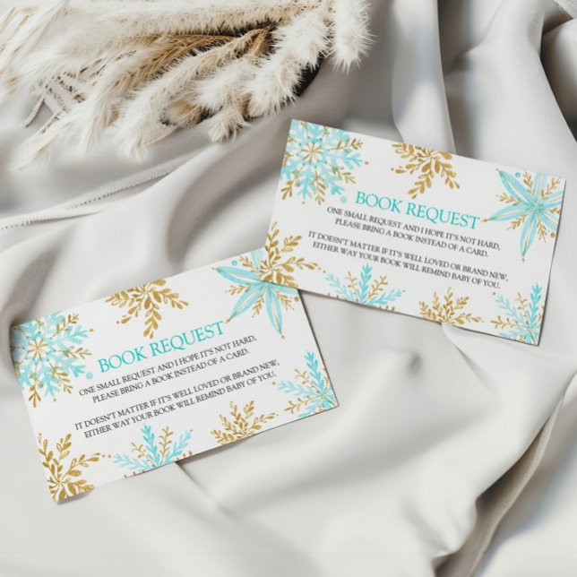 A Little Snowflake Baby Shower Book for Baby Enclo Enclosure Card (Creator Uploaded)