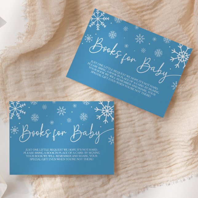 A Little Snowflake Baby Shower Books For Baby Enclosure Card (Creator Uploaded)