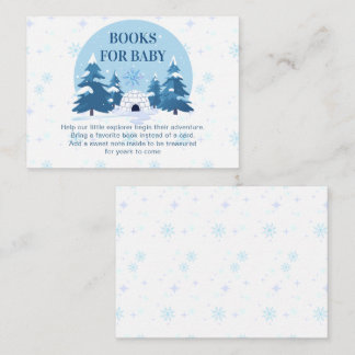 A Little Snowflake Baby Shower Books for baby Enclosure Card