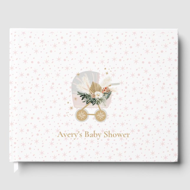 A Little Snowflake Baby Shower Guest Book (Front)