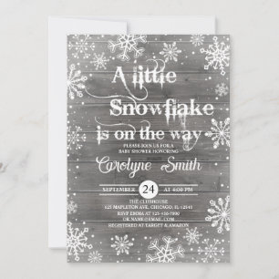 A Little Snowflake Baby Shower Invitation