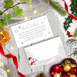 A little snowflake Grey Baby Shower Enclosure Card<br><div class="desc">Adorable calligraphy with snowflakes,  winter-themed baby shower invitations. Easy to personalised with your details. Check the collection to find matching items as enclosure cards.</div>