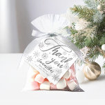 A little snowflake Grey Baby Shower Thank you Favour Tags<br><div class="desc">Adorable calligraphy with snowflakes,  winter-themed baby shower invitations. Easy to personalize with your details. Check the collection to find matching items as enclosure cards.</div>