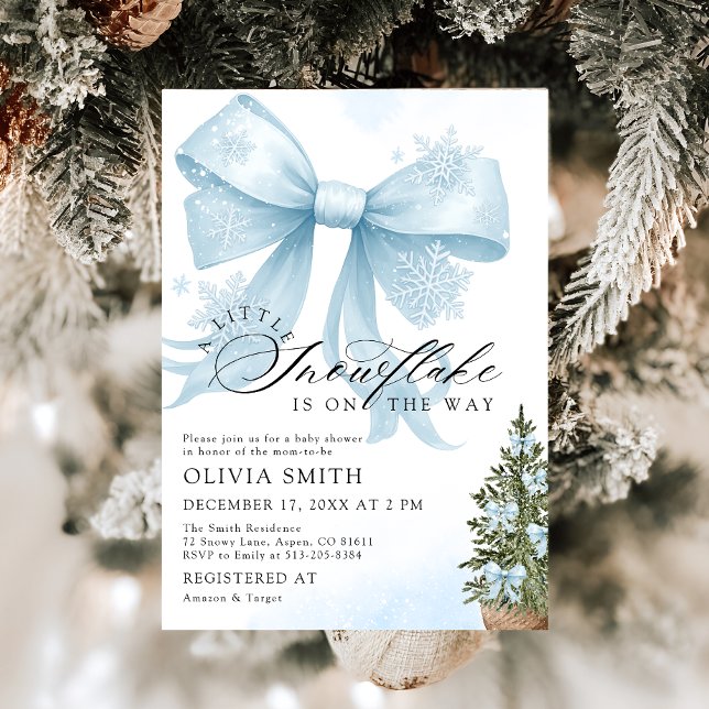 A Little Snowflake is on the Way Baby Shower Invitation (Creator Uploaded)