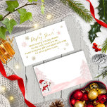 A little snowflake Pink Baby Shower Enclosure Card<br><div class="desc">Adorable calligraphy with snowflakes,  winter-themed baby shower invitations. Easy to personalised with your details. Check the collection to find matching items as enclosure cards.</div>