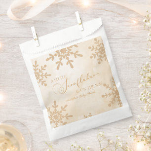 A Little Snowflake Winter Wonderland Baby Shower Favour Bag