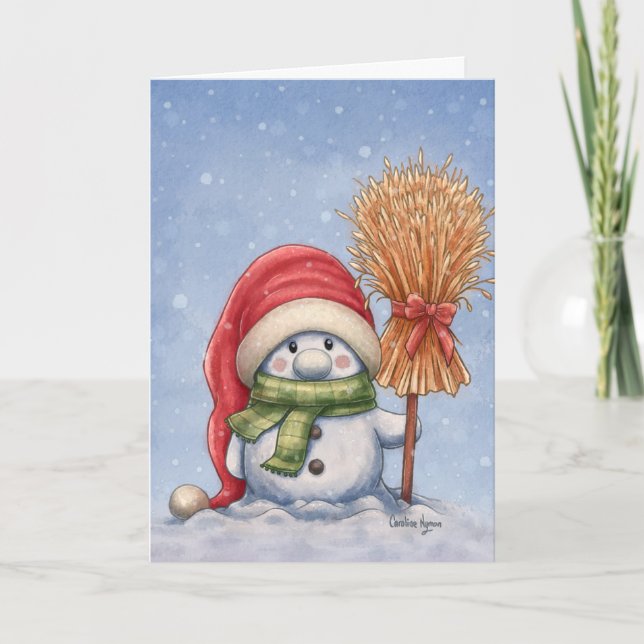 A Little Snowman Holiday Card (Front)