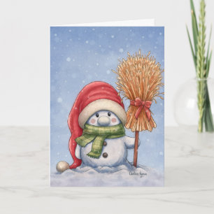 A Little Snowman Holiday Card