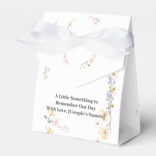 A Little Something to Remember Our Day "Florals" Favor Box (Front Side)