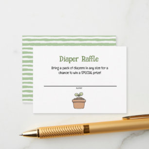 A Little Sprout Horizontal Diaper Raffle Card