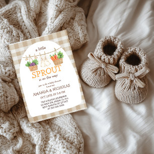 A Little Sprout Is On The Way  Baby Shower Invitation