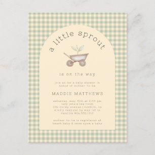 🌱A Little Sprout is on the Way Baby Shower  Postcard
