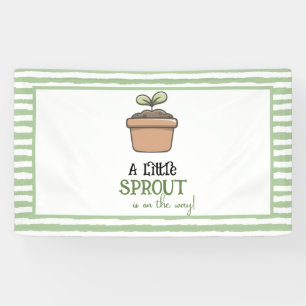 A Little Sprout on the Way Baby Shower Banner