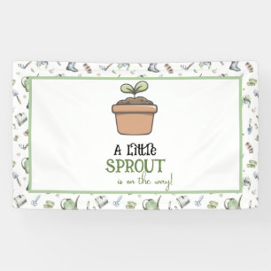 A Little Sprout on the Way Baby Shower Banner