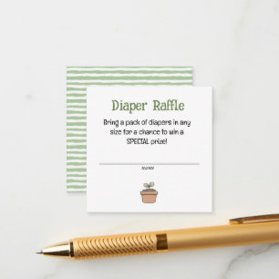A Little Sprout on the Way Diaper Raffle Card