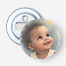 A Little Star Baby Shower Button Bottle Opener