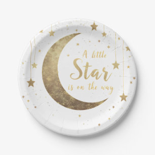 A Little Star Is On The Way Paper Plate